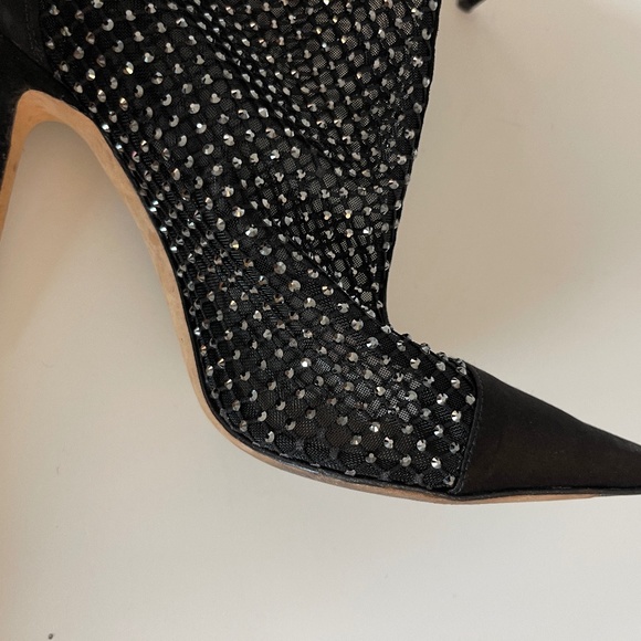 Jimmy Choo Crystal Embellished Mesh Boots - Picture 7 of 8